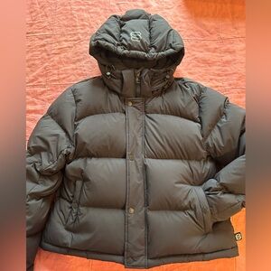 Aritzia Black Puffer Jacket with Hood